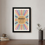 MD Art Collections - Mental Health Wall Art A4/3 PVC Black/Mahogany Wood Frame