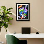 MD Art Collections - Outer Space Wall Art A4/A3 PVC Black/Mahogany Wood Frame