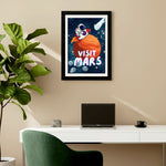 MD Art Collections - Outer Space Wall Art A4/A3 PVC Black/Mahogany Wood Frame