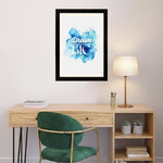 MD Art Collections - Inspirational Wall Art A4/A3 PVC Black/Mahogany Wood Frame