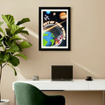MD Art Collections - Outer Space Wall Art A4/A3 PVC Black/Mahogany Wood Frame