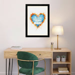 MD Art Collections - Inspirational Wall Art A4/A3 PVC Black/Mahogany Wood Frame