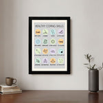 MD Art Collections - Mental Health Wall Art A4/3 PVC Black/Mahogany Wood Frame
