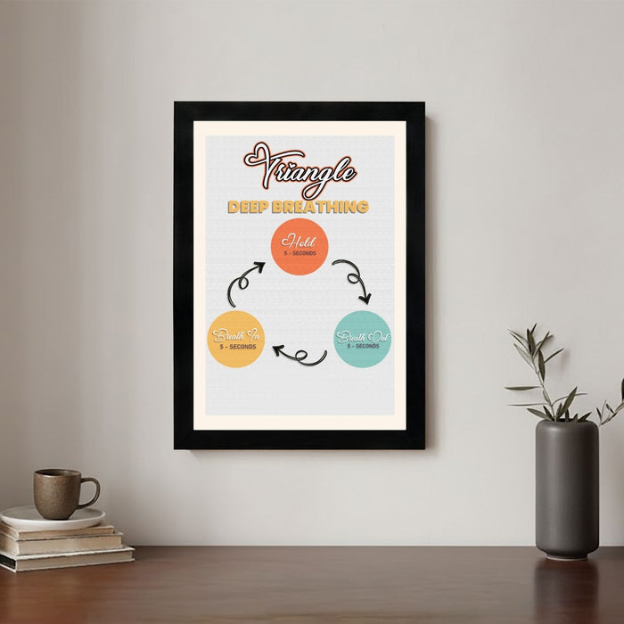 MD Art Collections - Mental Health Wall Art A4/3 PVC Black/Mahogany Wood Frame