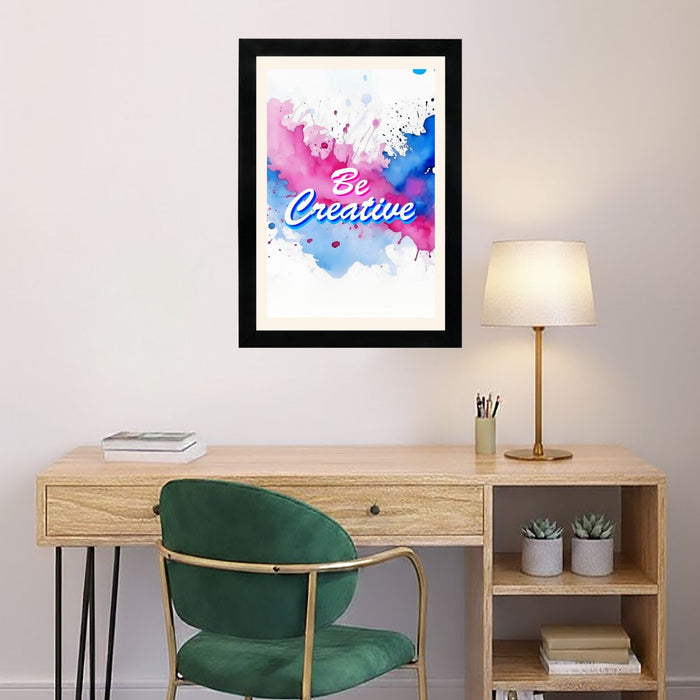 MD Art Collections - Inspirational Wall Art A4/A3 PVC Black/Mahogany Wood Frame