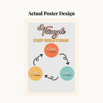 MD Art Collections - Mental Health Wall Art A4/3 PVC Black/Mahogany Wood Frame